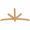 Ekena Millwork Alberta Smooth Timber Gable Bracket, Western Red Cedar, 60"W x 38"H x 1 1/2"D x 3 1/2"F, 15/12 Pitch GBW060X38X0204ALB00SWR - alternate 3